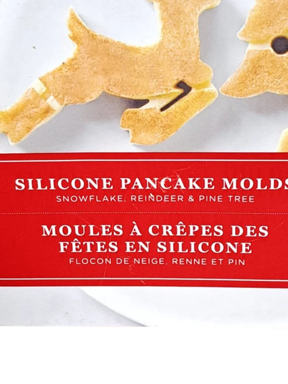 Williams Sonoma Silicone Pancake Molds Holiday Snowflake Reindeer & Pine Tree